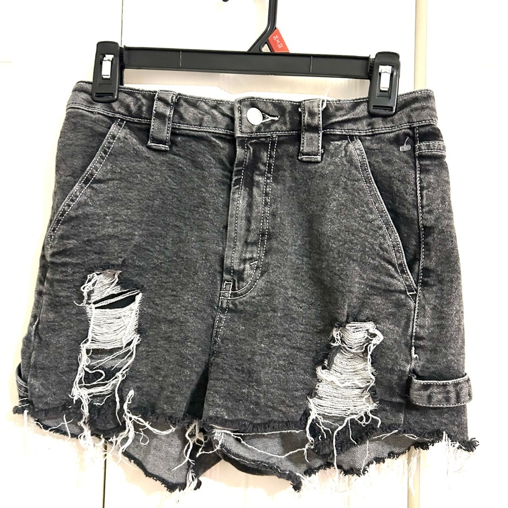 Wild Fable Charcoal Distressed Jean Shorts